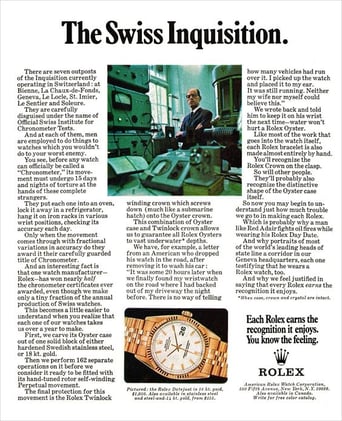 3-MAR-2026 | Excerpt from Rolex’s “The Swiss Inquisition” Ad