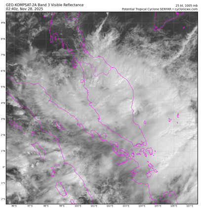 Tropical Depression Senyar (04B) – Tropical Cyclone Advisory #2: 0300 UTC 28 November 2025