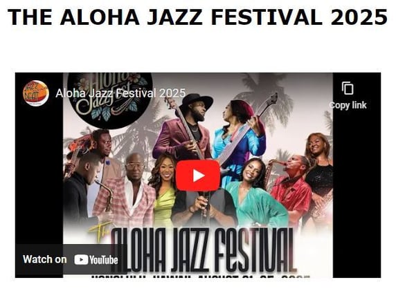 The ALOHA  SOUL IN HAWAII Paradise JAZZ Festival  -