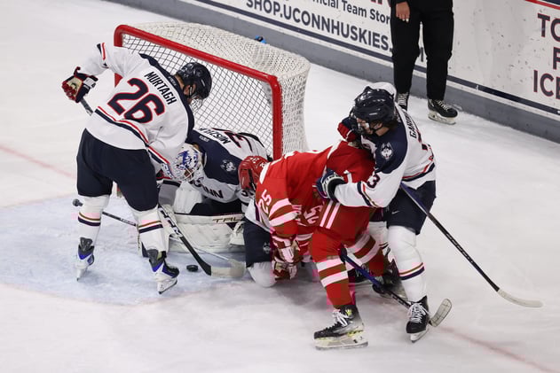 No. 11 UConn's offense goes quiet in 3-1 loss to No. 4 BU