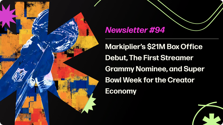 Markiplier’s $21M Box Office Debut, The First Streamer Grammy Nominee, and Super Bowl Week for the Creator Economy