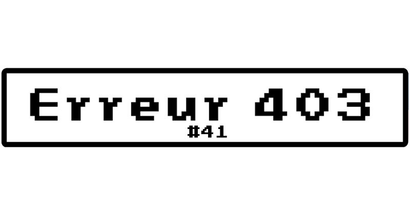 Erreur 403 | #41