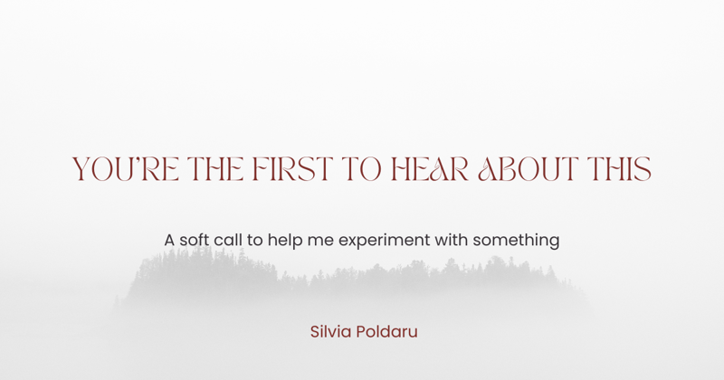 You're the first to hear about this