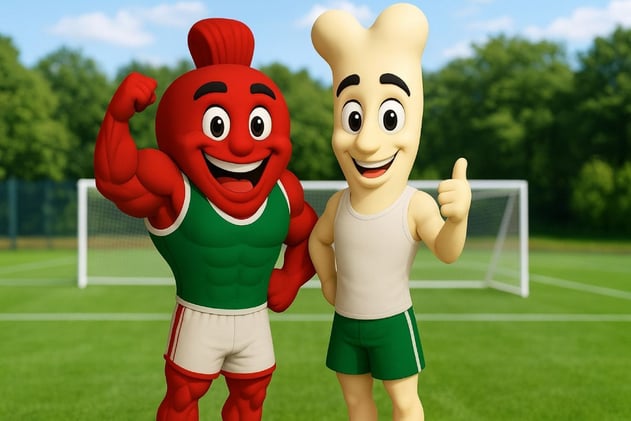 Muuk’ y Toj Óol: mascotas de la salud rumbo al Mundial 2026