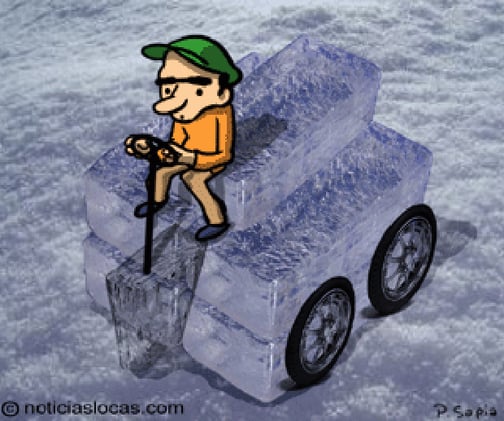 ¡Una camioneta de hielo!