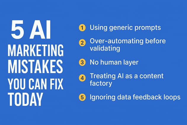 5 AI Marketing Mistakes You Can Fix Today