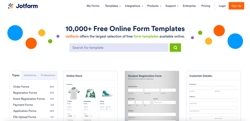 🥳 10,000+ Free Online Form Templates