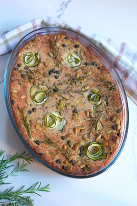 Zucchini High-Protein Gluten-Free Focaccia