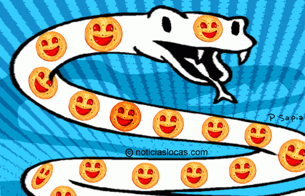 Presentan la primera serpiente con emoticones en la piel