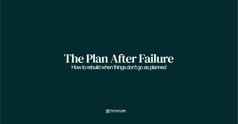 The Plan After Failure