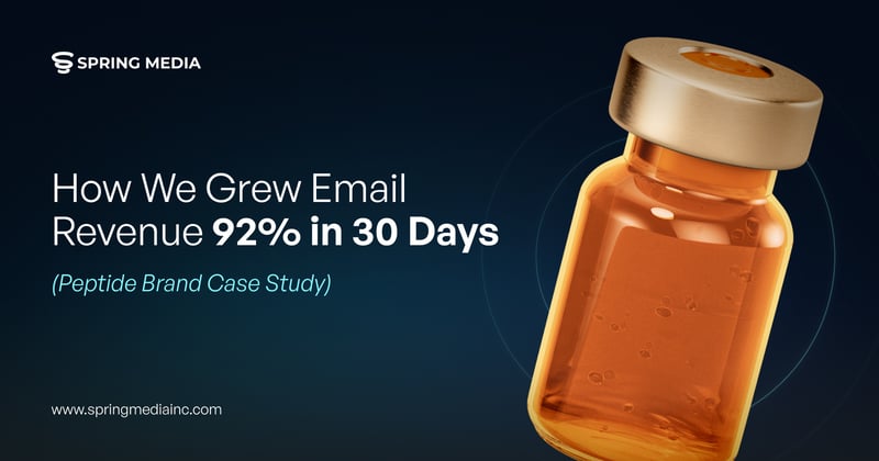 How We Grew Email Revenue 92% in 30 Days (Peptide Brand Case Study)