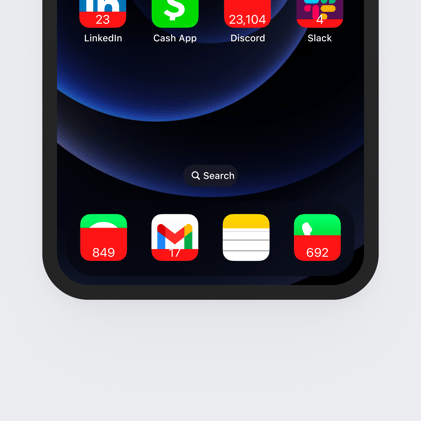 iOS notification indicators that fill up
