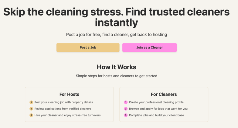 Find cleaning jobs and hire cleaners