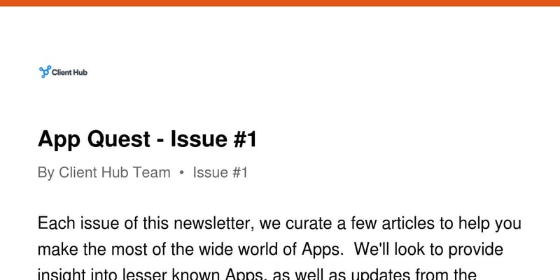 App Quest - Issue #1