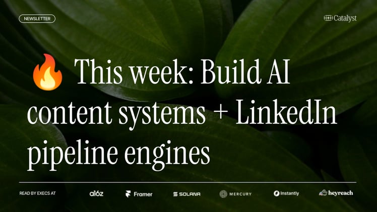 🔥 This week: Build AI content systems + LinkedIn pipeline engines