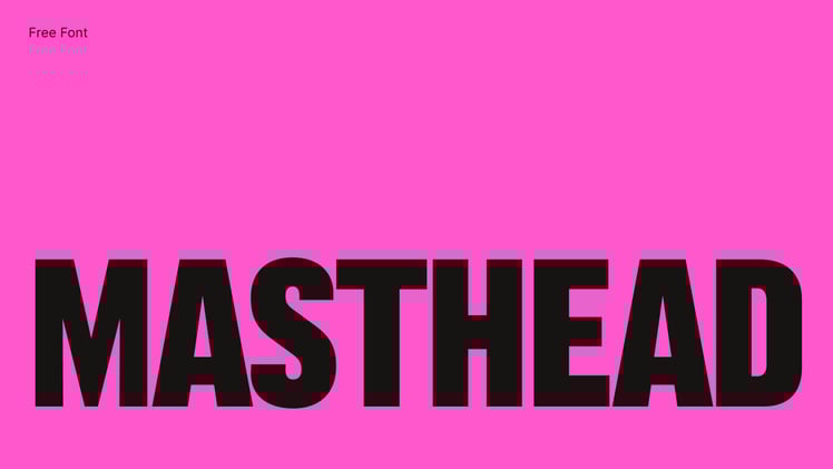 Free Font (No123) - Sunday Masthead