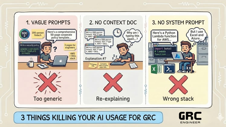 🤖 3 Basic Things Killing Your AI Usage for GRC