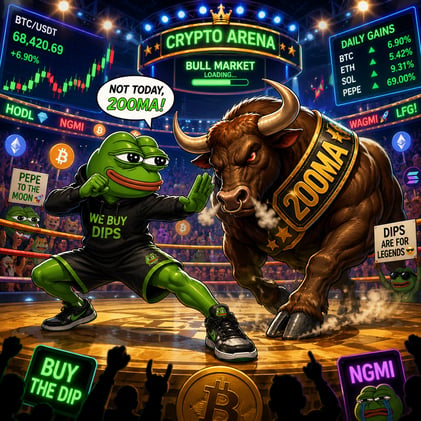 BTC is fighting the 200-day MA.
