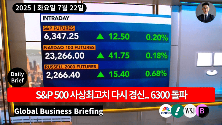 🔴 S&P 500 사상최고치 다시 경신.. 6,300 돌파