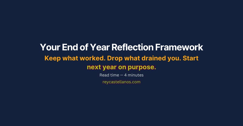 Your End of Year Reflection Framework