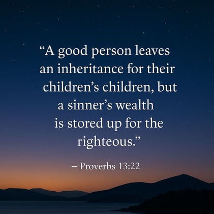 🙏 Verse of the Day: Proverbs 13:22