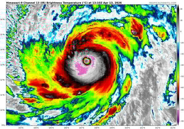 Super Typhoon Sinlaku (04W) – Tropical Cyclone Advisory #11: 1200 UTC 13 April 2026