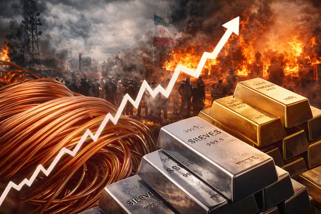 Copper Primed To Go Parabolic By 2040 As Major Supply Deficit Seems Imminent, Billionaire Calls For $333 Silver By August 1st, Gold Price Is Coiling For The Next Leg Higher, Iran Blacks Out Wireless Communications As Riots Heat Up