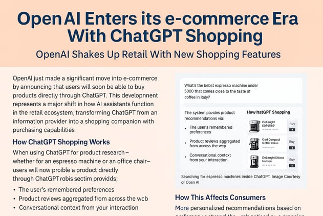 OpenAI Enters its E-commerce Era With ChatGPT Shopping