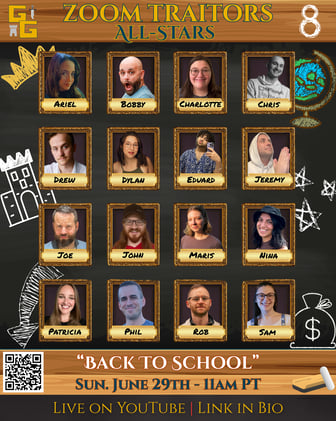 Zoom Traitors 7 Recap, All-Stars Cast, What's Next at Gibbs Games