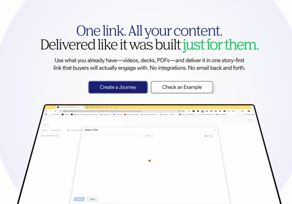 📶 Journey Investment Memo: The buyer microsite tool