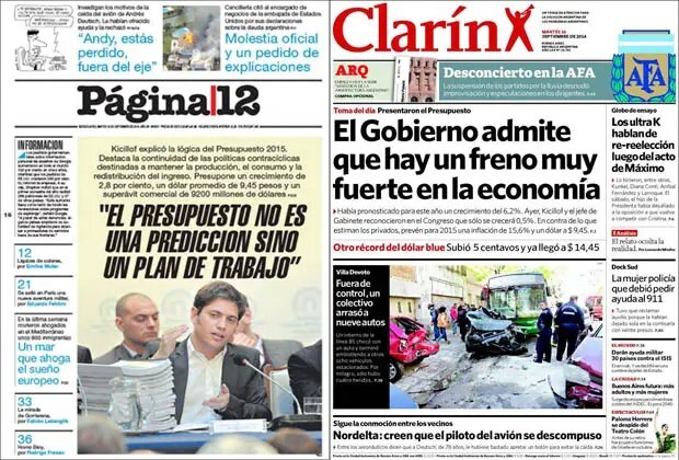 Presupuesto 2015, Ley de Abastecimiento, cocaína en el auto de un cardenal, Cameron y Escocia, Estudiantes – Gimnasia