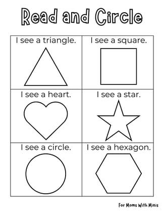 Shapes Read and Circle