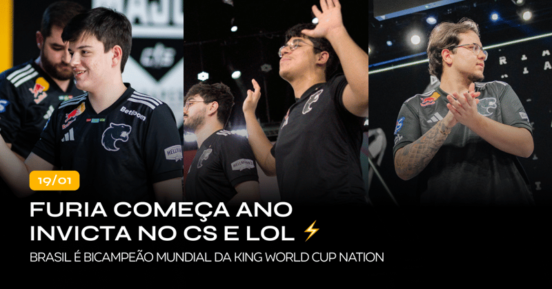 FURIA começa ano invicta no CS e LOL ⚡ 