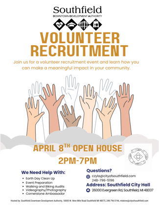 Tomorrow! Volunteer Recruitment