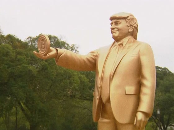 Trump's Bitcoin Statue 