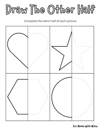 Draw the Other Half of The Shapes