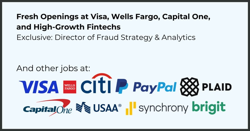 Fresh Openings at Visa, Wells Fargo, Capital One, and High-Growth Fintechs