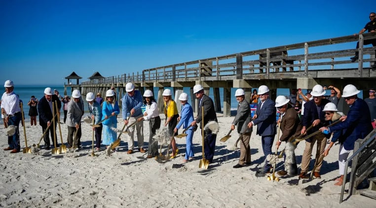 Naples Holds Pier Rebuild Groundbreaking Ceremony, First Major Step After Hurricane Ian