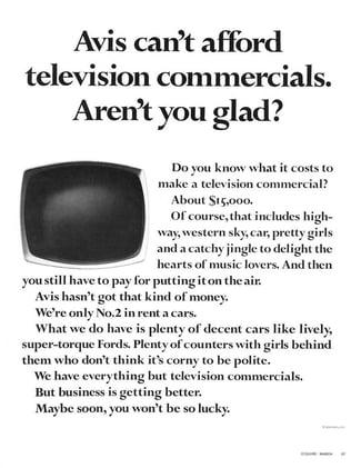 10-APR-2026 | Avis' "Can't afford television commercials" Ad