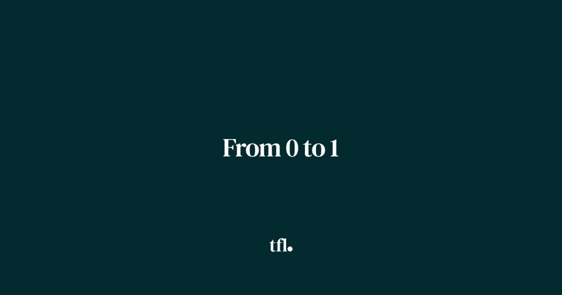 From 0 to 1