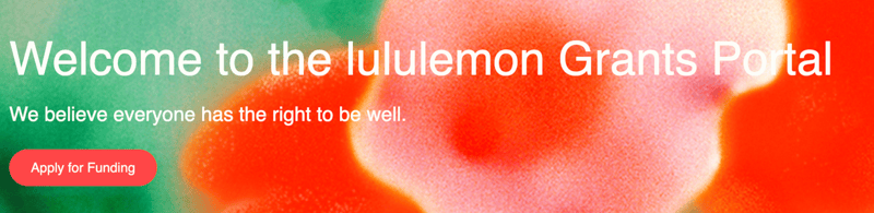 $50,000 Lululemon Community Wellbeing Grant