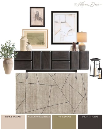Dark Wood Entryway Table Design