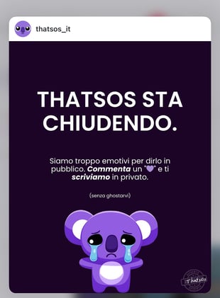 Perché Thatsos sta chiudendo.