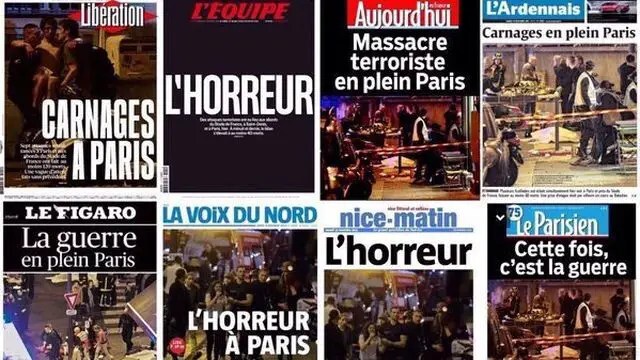 Los diarios del mundo reflejaron la conmoción por los atentados en París