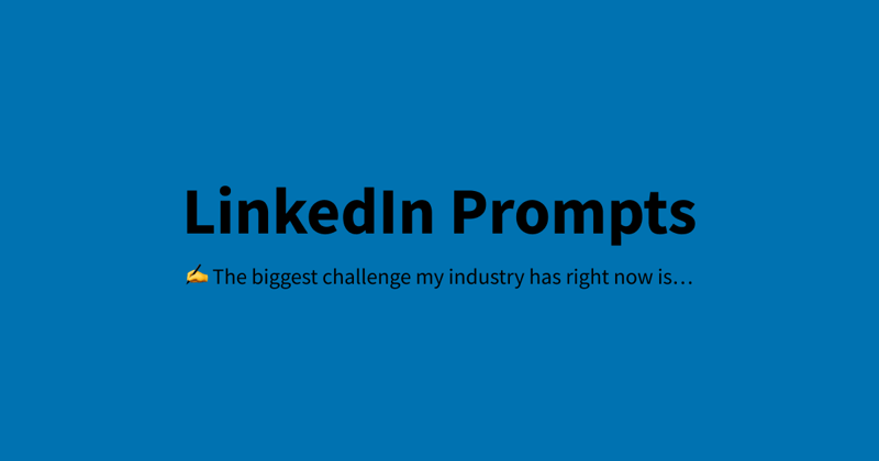 ✍️ The biggest challenge my industry has right now is...