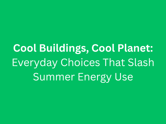 🌱 Cool Buildings, Cool Planet: Everyday Choices That Slash Summer Energy Use