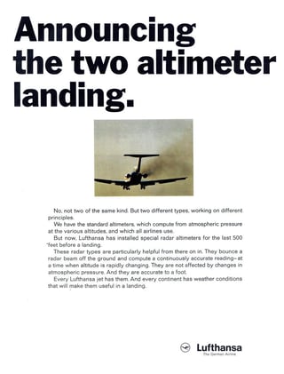 23-JAN-2026 | Lufthansa’s “Two Altimeter Landing” Ad