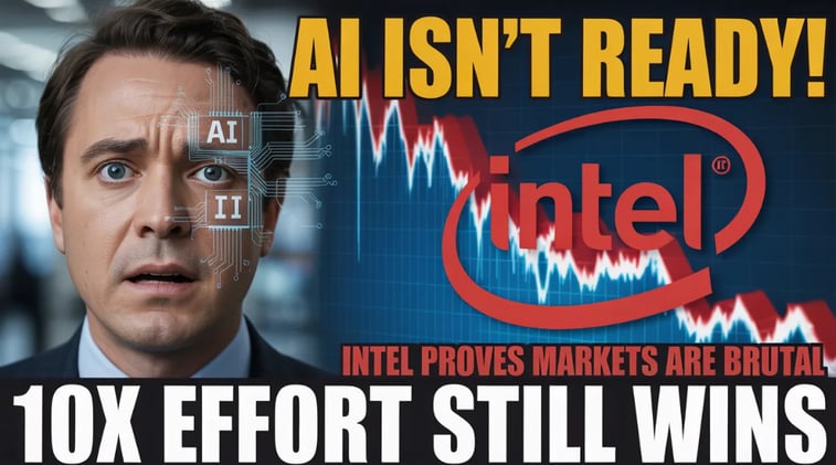 AI Isn’t Ready to Replace You, Intel Just Proved Markets Are Brutal, and 10X Effort Still Wins