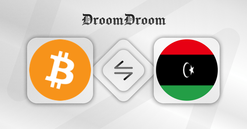 Calculate BTC to LYD Live Price with DroomDroom Converter