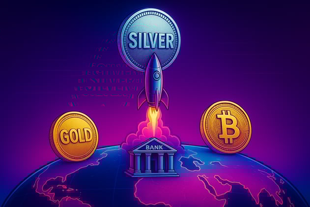 Silver Soars, Crypto Stumbles